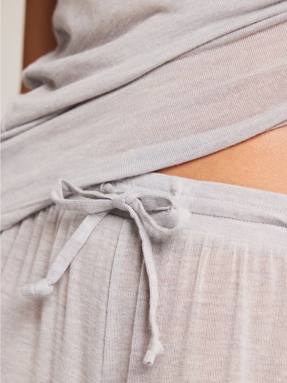 Negative Underwear Heather Gray Fino Featherweight Cashmere Blend Boyfriend Tee - Picture 3 of 10